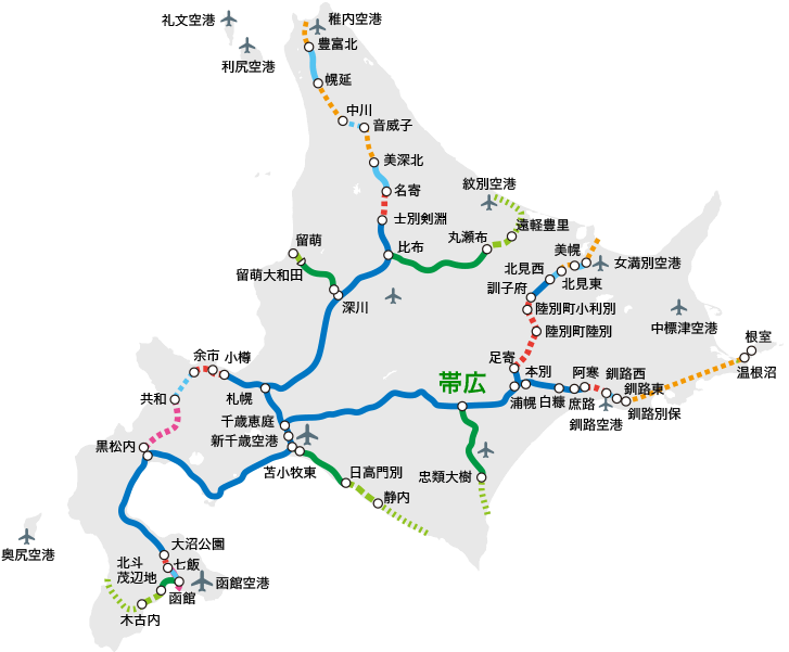 北海道　道路図